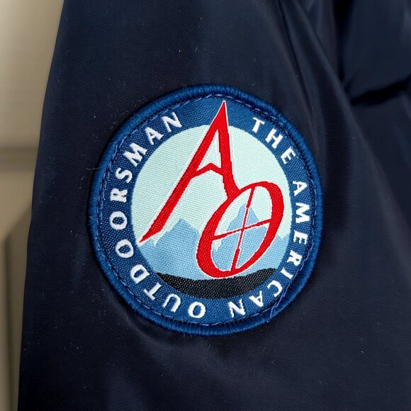 Puffy Down Parka, Navy Blue, Vintage - Picture 2 of 13